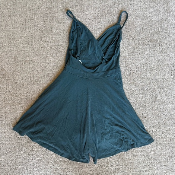Kimchi Blue Teal Skorted Wrap Dress - Picture 4 of 7